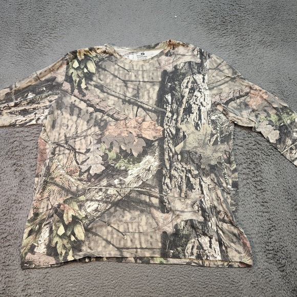 Mossy Oak Shirt Mens XL Camouflage Long Sleeve Hunting Outdoors‎ Camo Tee Top - Picture 1 of 8